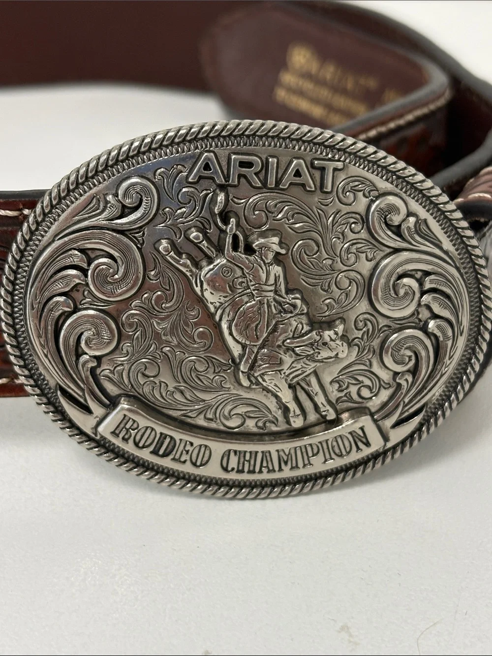 Ariat Kid's Tooled Billet Western Belt multi color